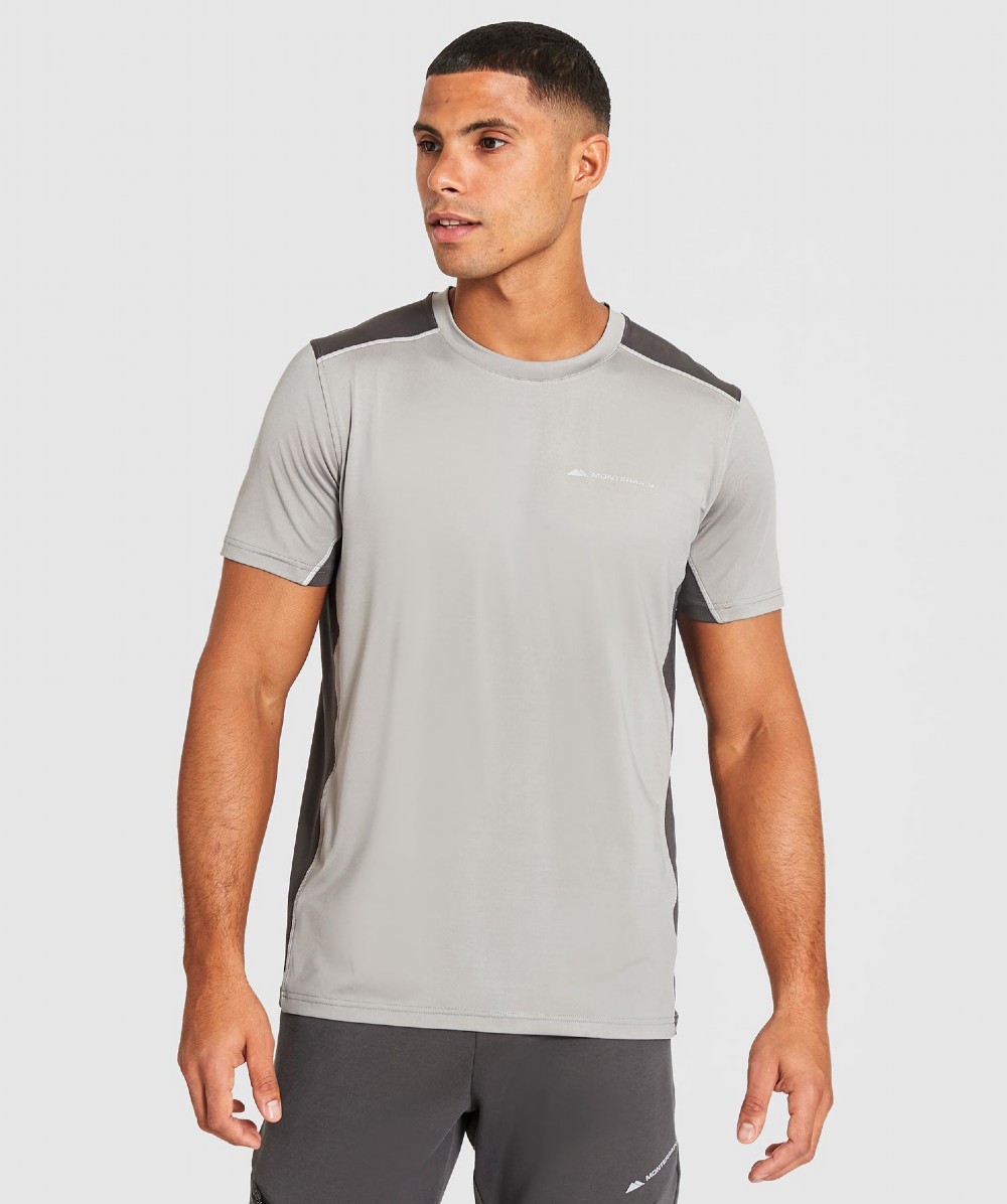 Ossa Poly T-Shirt | Light Grey / Mid Grey | Monterrain