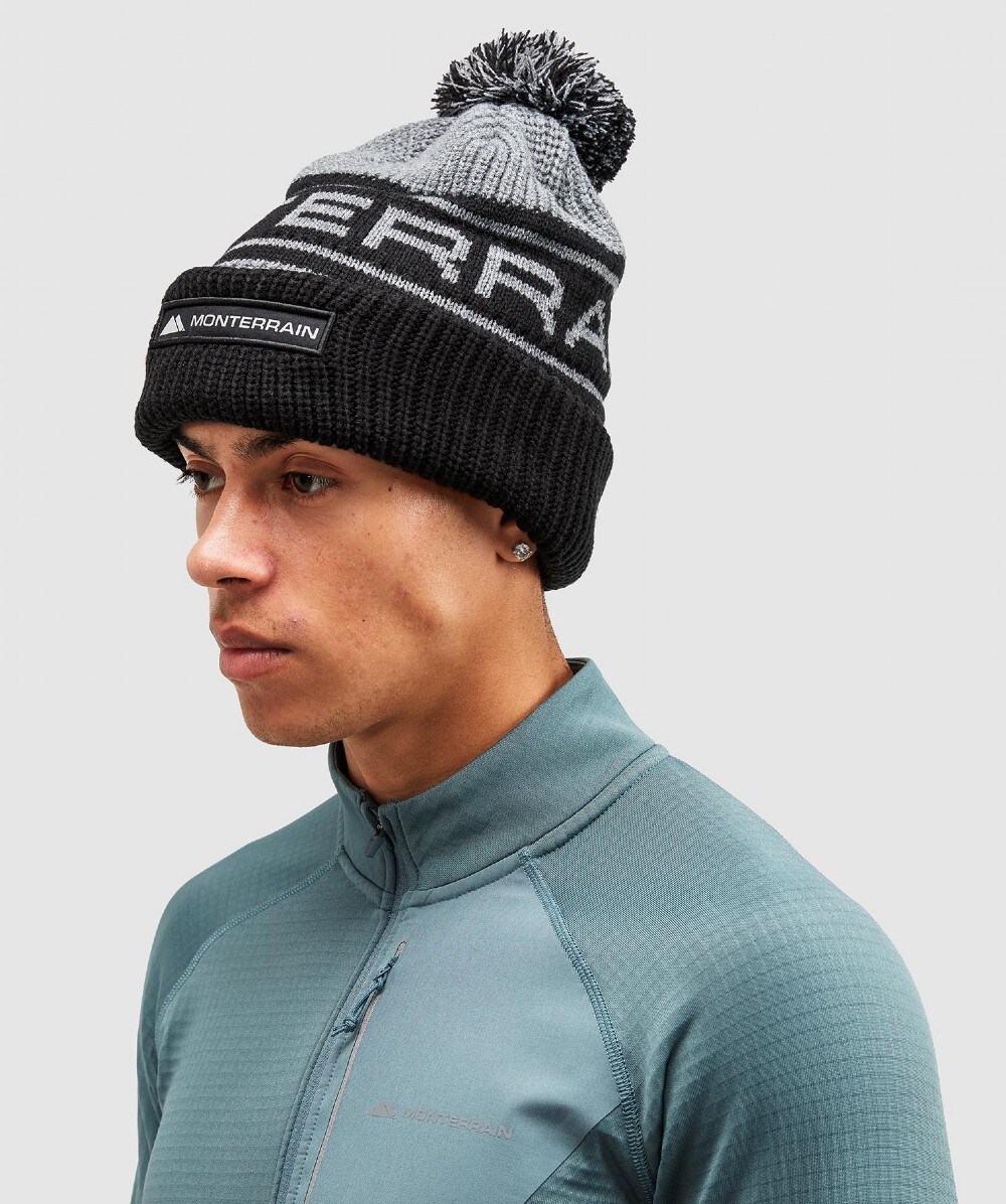 Elevation Knitted Pom Beanie | Black 