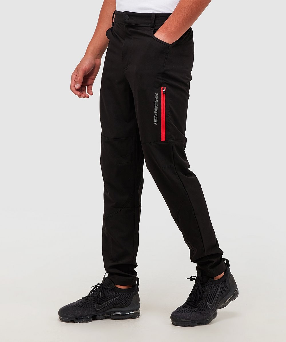 Junior Valin Outdoor Woven Pant | Black / Red | Monterrain