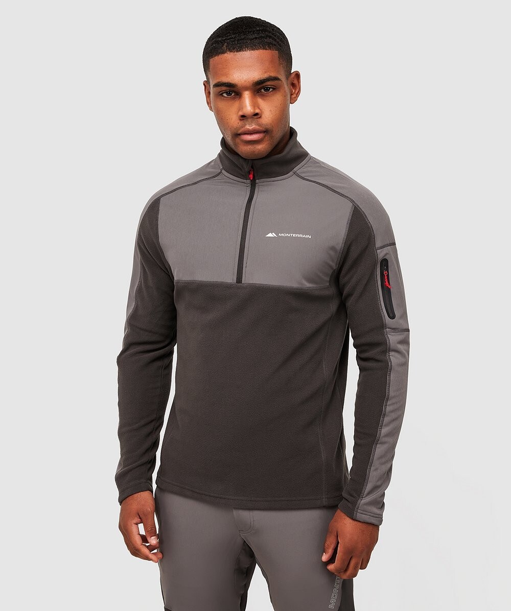 Amery 2.0 Micro Fleece Quarter Zip Top Asphalt / Castlerock Monterrain
