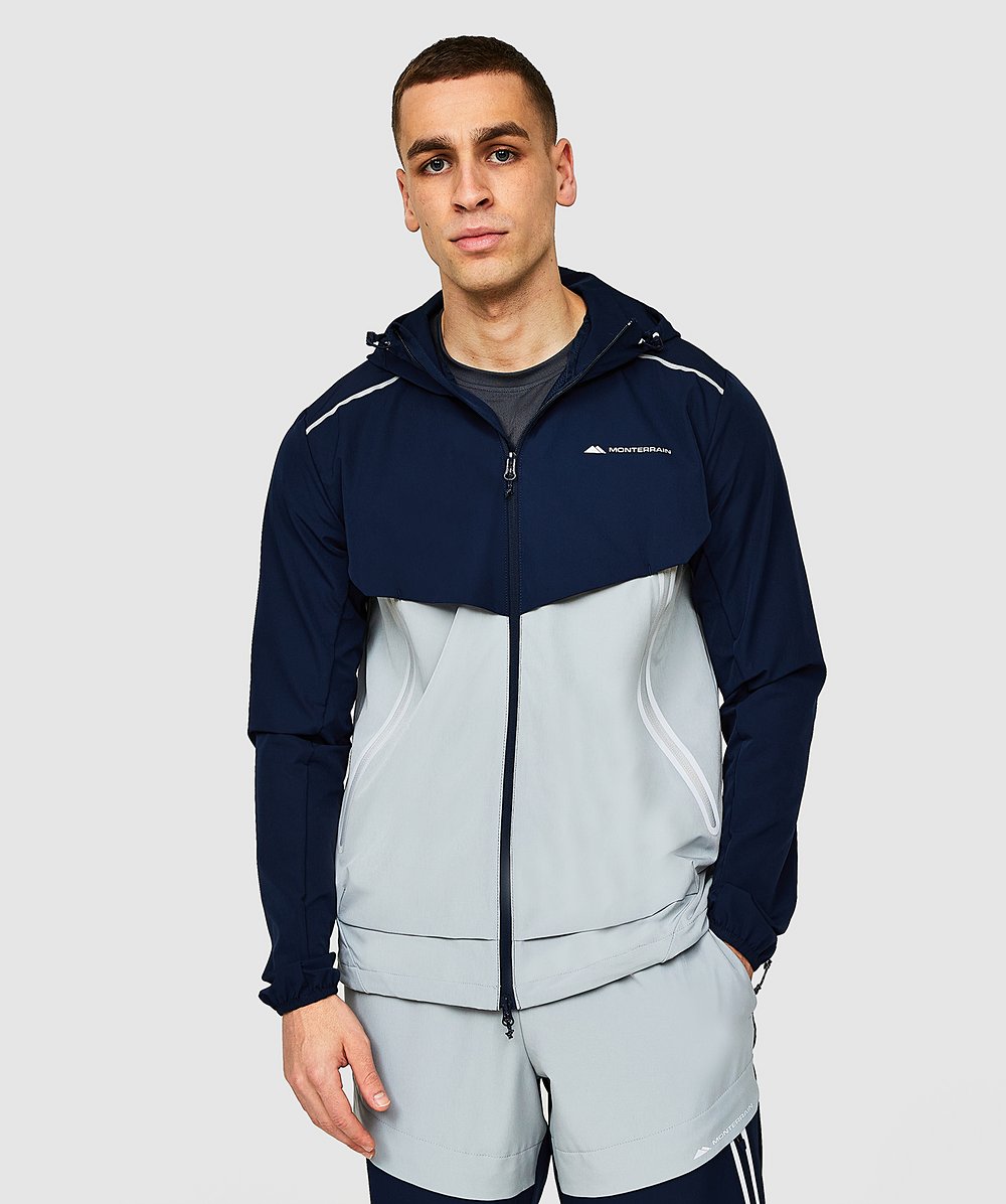 Refraction Woven Running Jacket Dress Blue / Quarry Monterrain