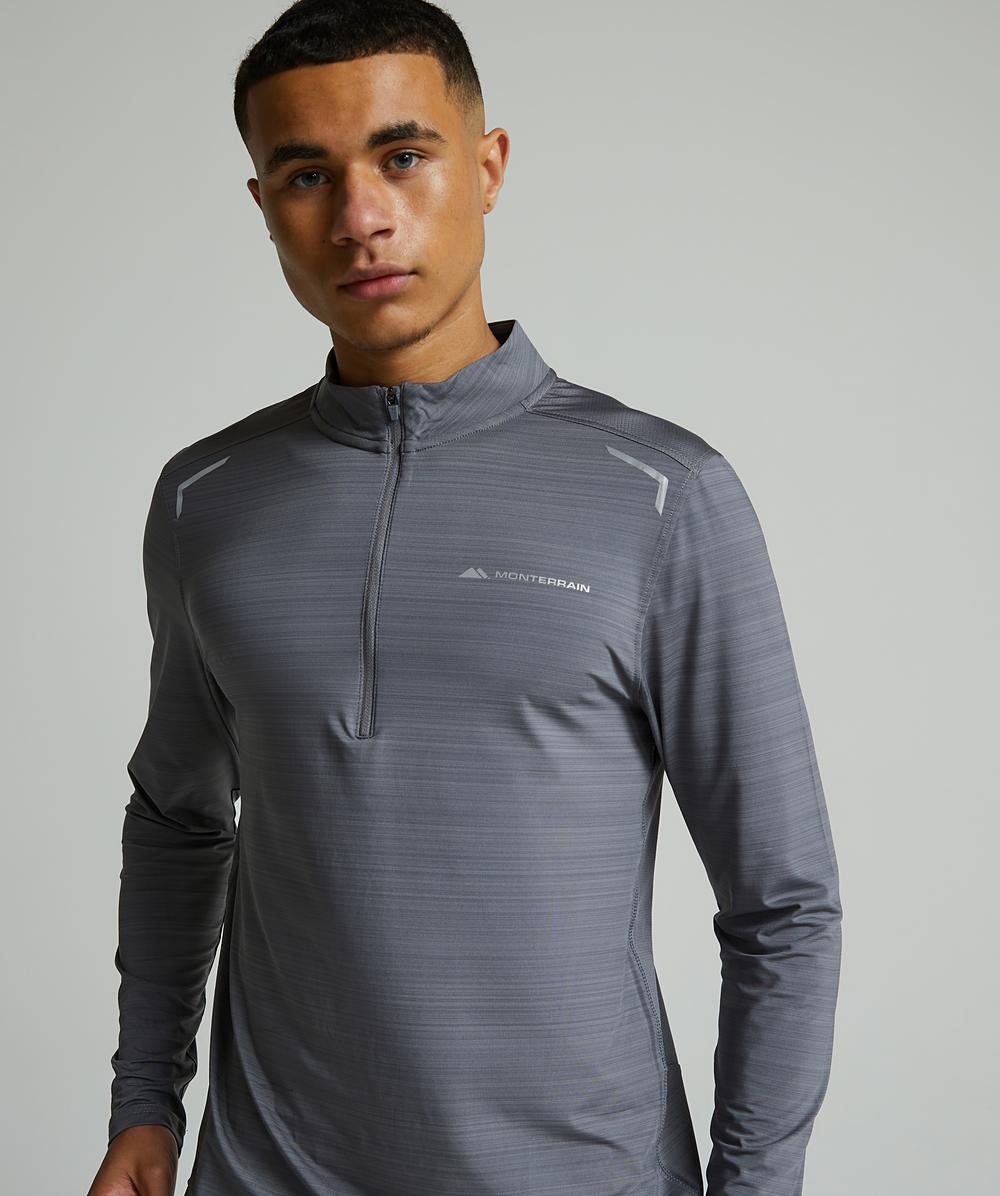 Lyder 3.0 Space Dye Quarter Zip T-Shirt | Night Owl | Monterrain