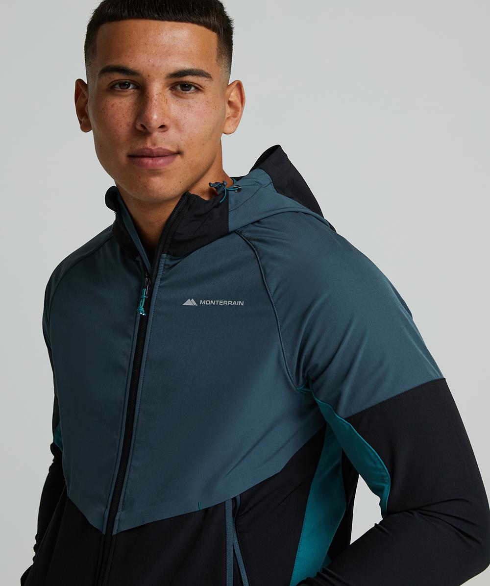 Vault Woven Hoodie | Jet Black / Dark Slate / Mediterranea