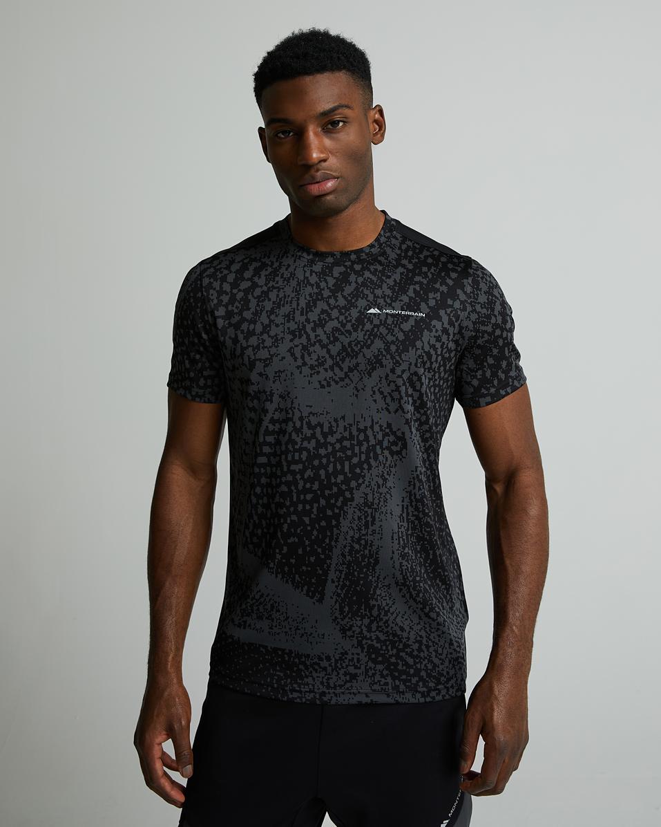 Quantum Jacquard T-Shirt | Jet Black | Monterrain