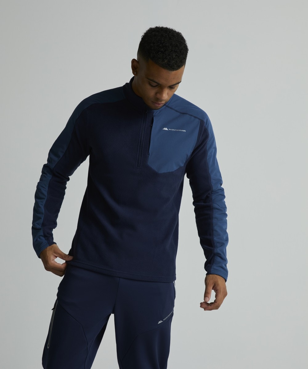 Vital Micro Fleece Quarter Zip | Black Iris (Blue) / Ensign Blue