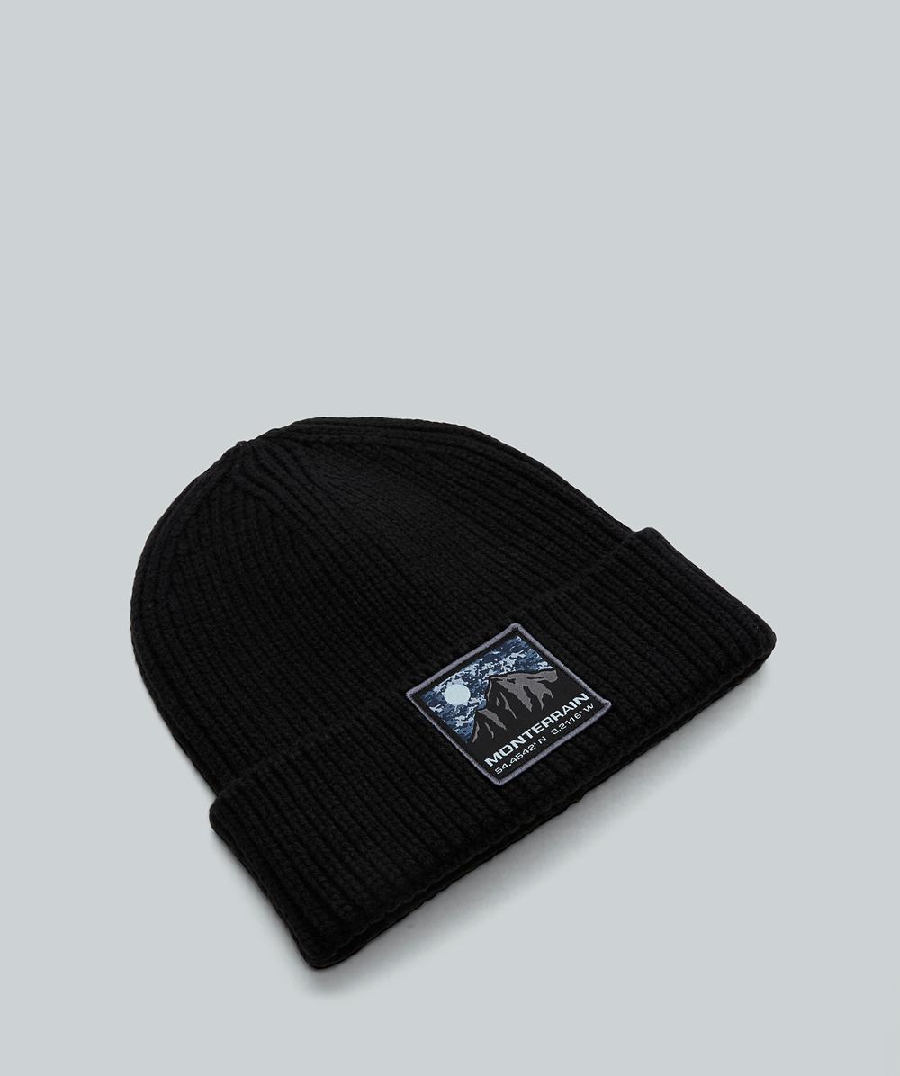 帽子 Rosarymoon Bucktail Knit Beanie black Dalix Heartly Ghost