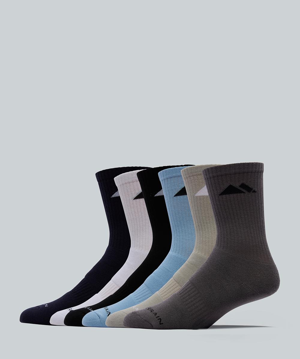 6 Pack Form Core Cushioned Crew Sock