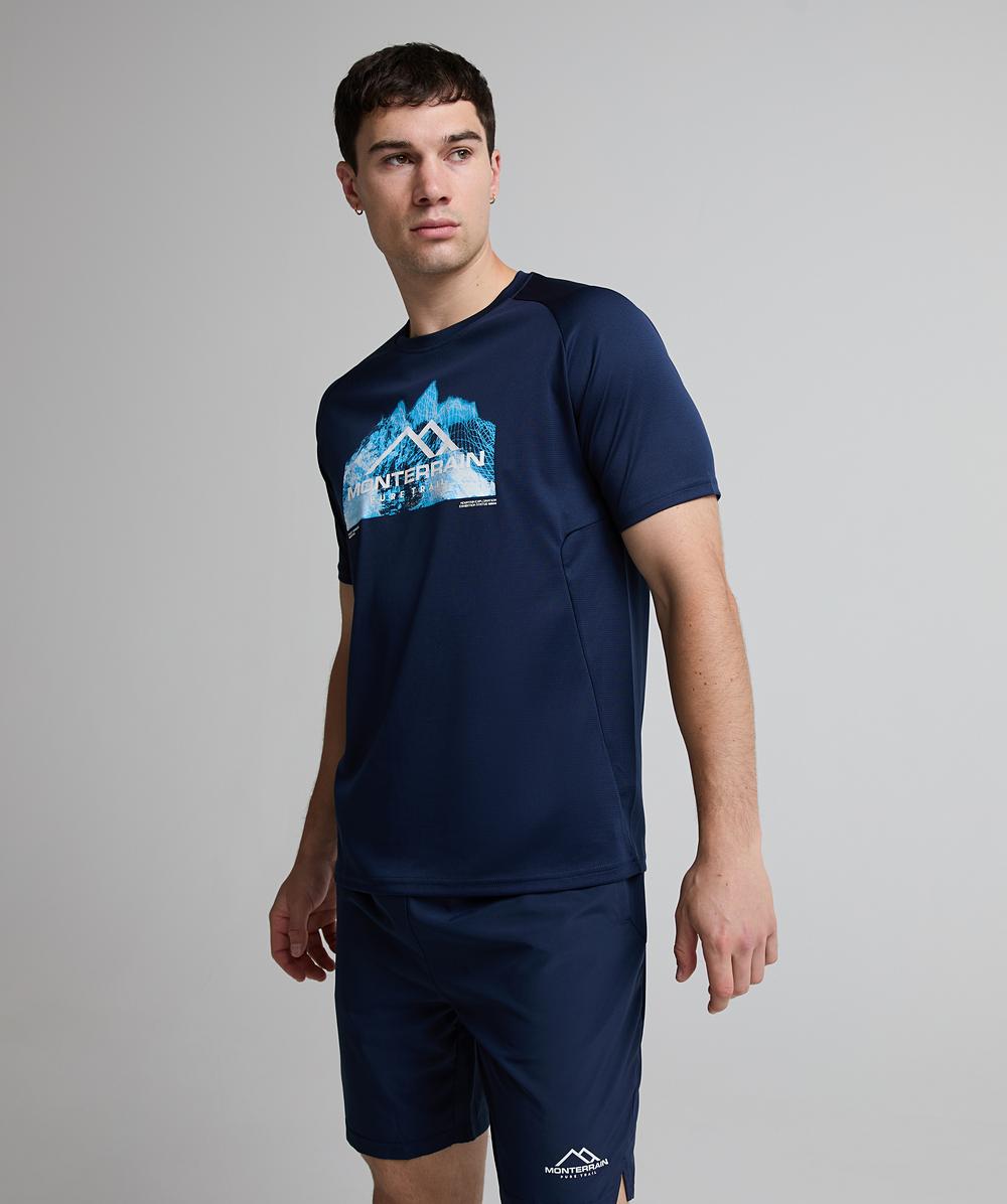 Monterrain Fjord T-Shirt - Navy - XS