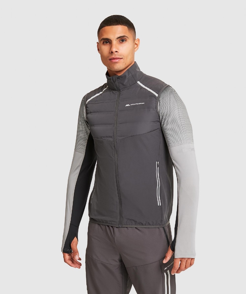 Lirin Hybrid Running Gilet | GREY 