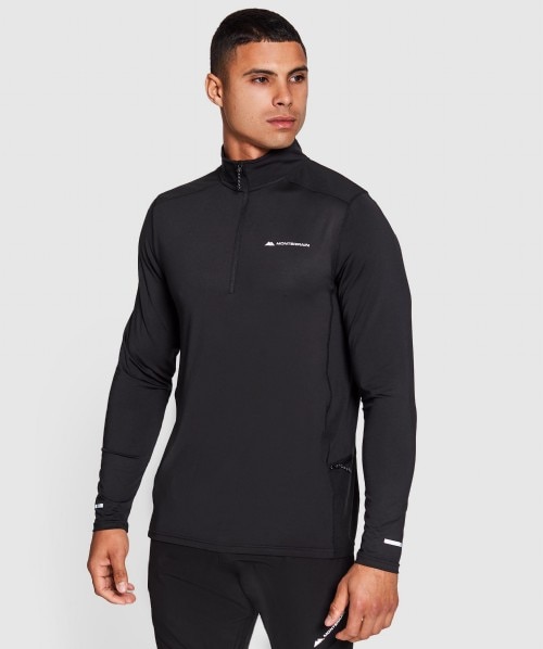 Ossa Quarter Zip Long Sleeve TShirt Light Grey / Mid Grey Monterrain