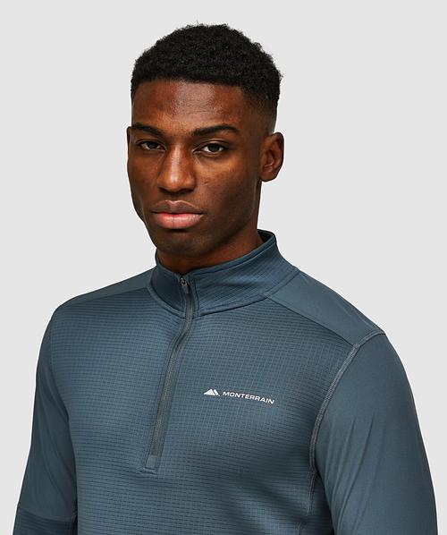 Vinson 2.0 Quarter Zip Long Sleeve T-Shirt | Dark Slate | Monterrain