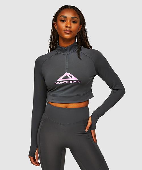 Quarter Zip Ladies Long Workout Tops Womens Quarter Zip Pullover