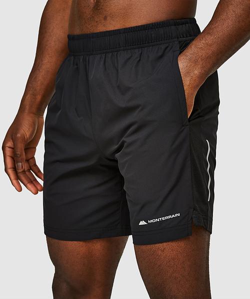 Rush 2.0 Woven Running Short | Jet Black | Monterrain