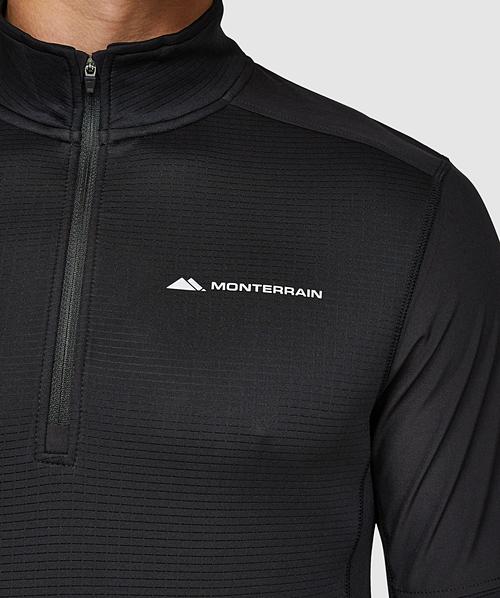 Vinson 2.0 Quarter Zip Long Sleeve T-Shirt | Jet Black | Monterrain