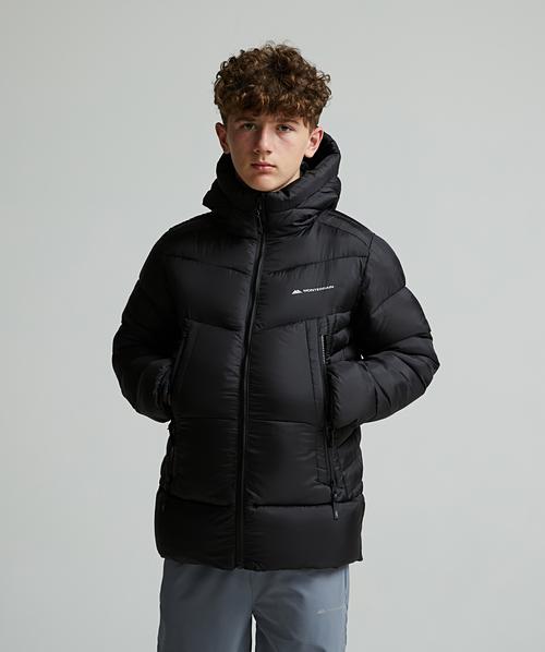 Monterrain Jacket Juniors Black Puffer Coat Junior Blanc Puffer