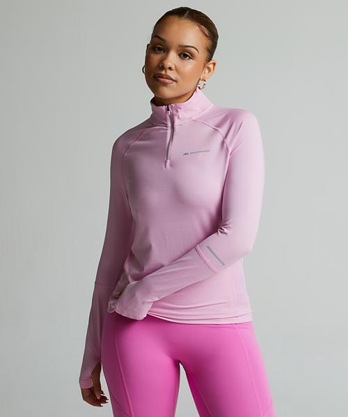 Womens Lyder 2.0 Quarter Zip Long Sleeve Top | Bon Bon | Monterrain
