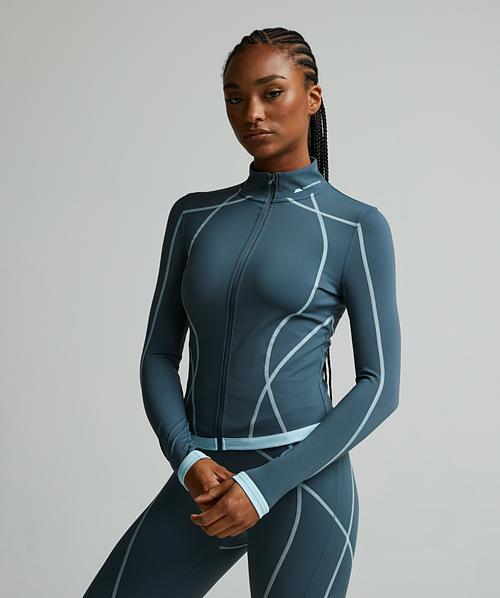 Womens Asana Long Sleeve Full Zip Top