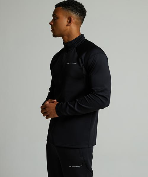 Metric Poly Quarter Zip Tracksuit | Jet Black | Monterrain