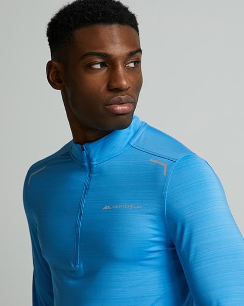 Lyder 3.0 Space Dye Quarter Zip T-Shirt | Azure Blue | Monterrain