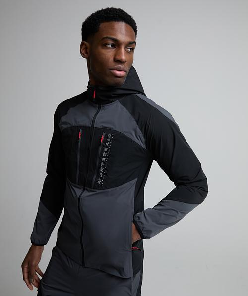 Forge Woven Hoodie | Black / Urban Charcoal / Blaze Red | Monterrain