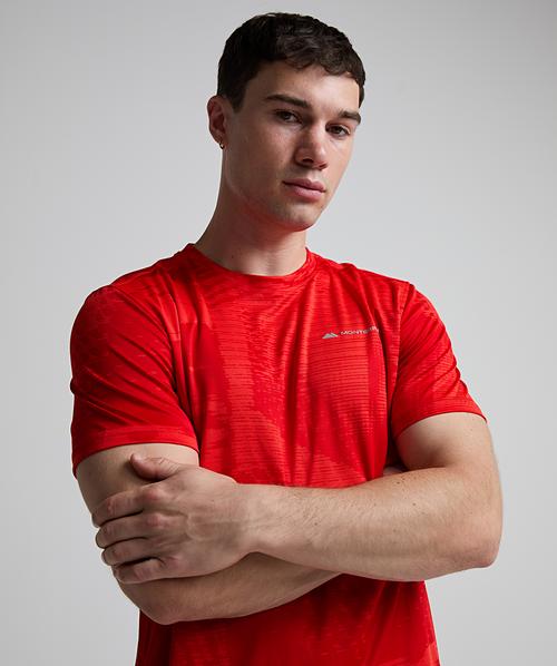Divide Jacquard T-Shirt | Blaze Red | Monterrain