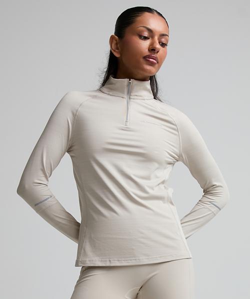 Womens Lyder 2.0 Quarter Zip Long Sleeve Top | Sangria | Monterrain