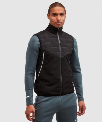 Monterrain Alpine Puffer Hybrid Down Gilet - Black - Size - XS
